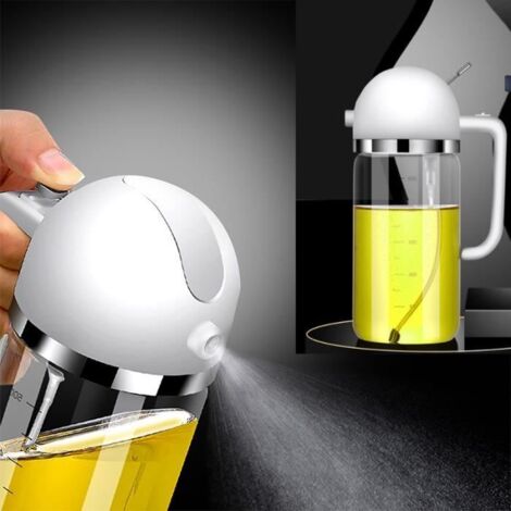 Spray d'huile, Bouteille d'huile, Inversé Pulvérisateur d'huile Deux en un Spray Barbecue Huile de Cuisson Verre d'huile d'olive