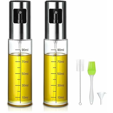 Spray Huile, Vaporisateur Huile pour Friteuse a Air 100ML Spray de Cuisson Bouteille Pulvérisateur Huile avec Brosse et Entonnoir,GU.B/bon