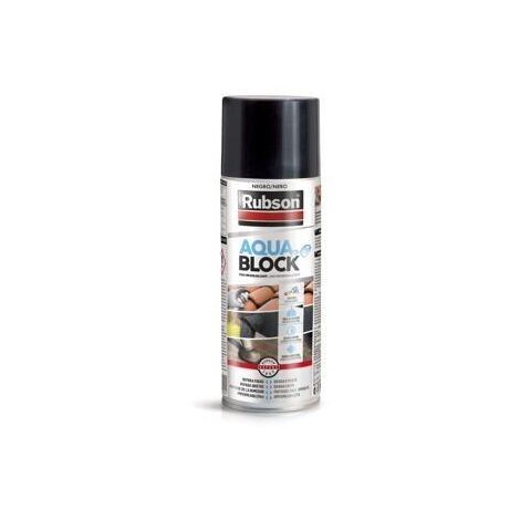 Henkel – Spray impermeabilizante Rubson Aquablock 400ml – Revestimiento protector para hormigón, metal y madera – Sella grietas y fugas