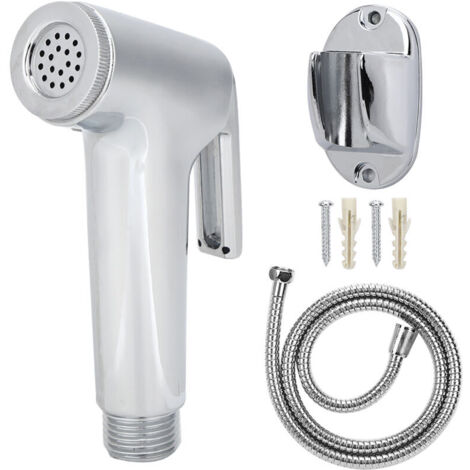 Spray kit for shower head spray holder, galvanized finish for bidet. Sprayer bath accessories for bathroom cleaning.