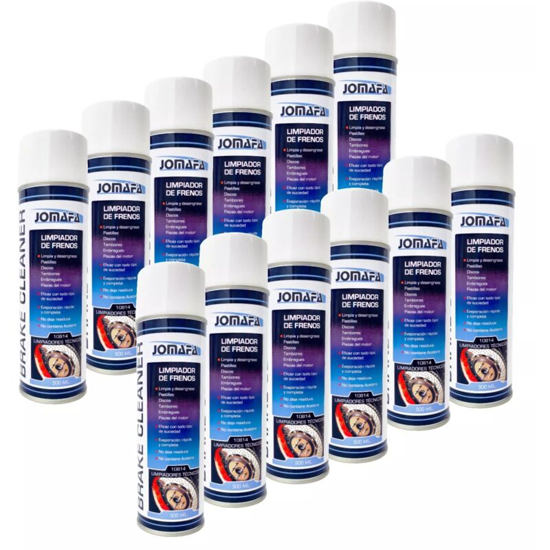 

Spray Limpiador De Frenos De Disco, Embrague, Pastillas, Tambor 500Ml, 12 Botes