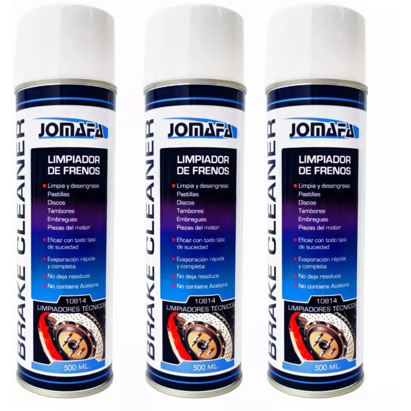 

Spray Limpiador De Frenos De Disco, Embrague, Pastillas, Tambor 500Ml, 3 Botes