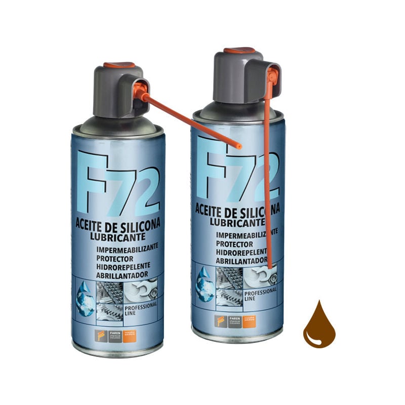 

Spray lubricante siliconico F72 con difusor largo 400ml. ( 972SDESPPT) - Faren