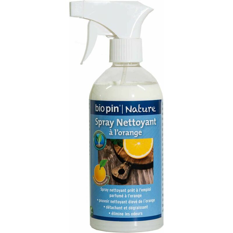 Biopin Nature - Spray nettoyant à l'orange 0,5 l - Prêt à l'emploi