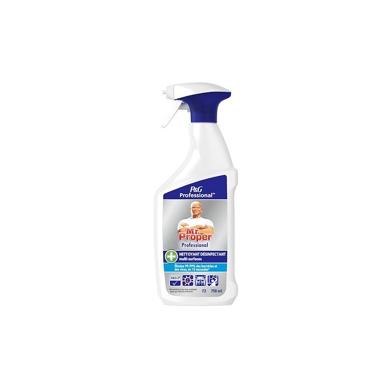 Nettoyant désinfectant multi-surfaces Mr Proper Professional - Spray 750 ml