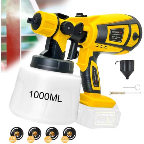 Cordless Paint Spray Gun 1000ml Fence Paint Sprayer Powerful Electric