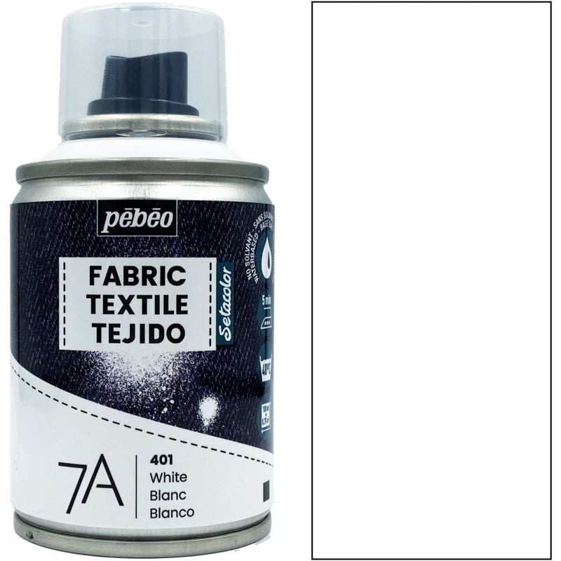 SPRAY Pebeo 7A BLANC peinture textile pour vêtements 100ml aérosol textile 401