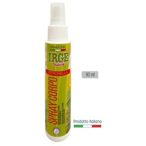 Spray per Corpo anti Zanzare Insetti da Campeggio Camper mare Citronella