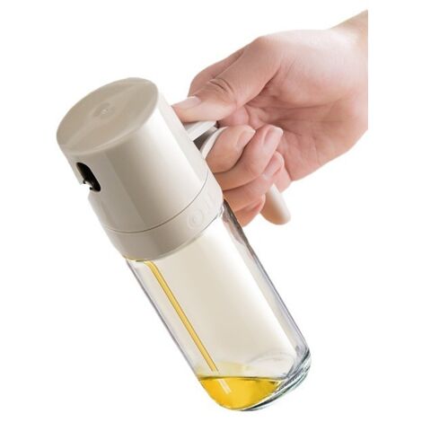 Spray per olio da cucina da 250 ml, Spray per olio da cucina in vetro per friggitrice, Spruzzatore per olio da cucina, Bottiglia di olio, Dispenser per olio, Flacone spray per olio, per cucinare, grig