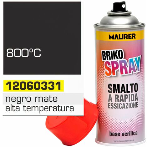 Spray Pintura Resistente Altas Temperaturas Negro Mate 400 ml.