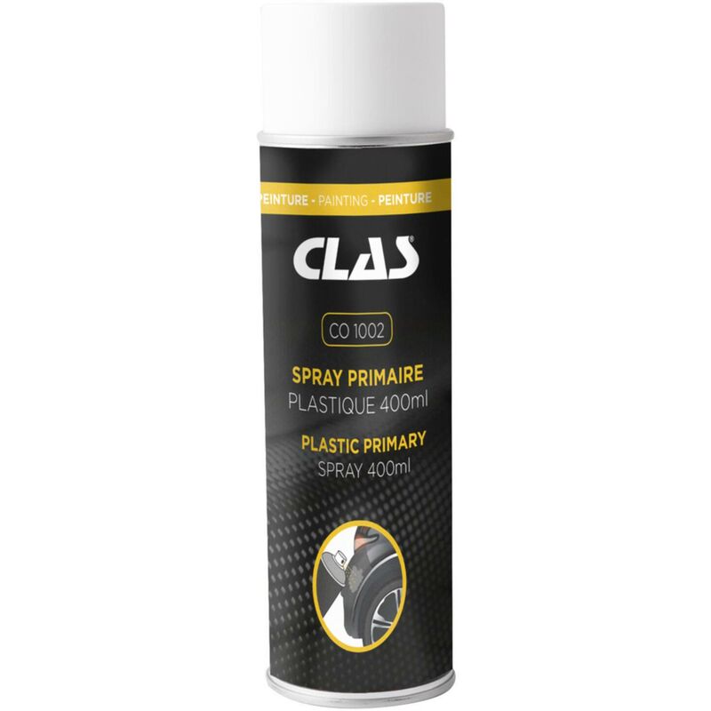 Clas - Spray primaire plastique 400mL spécial carrosserie - co 1002 Equipements