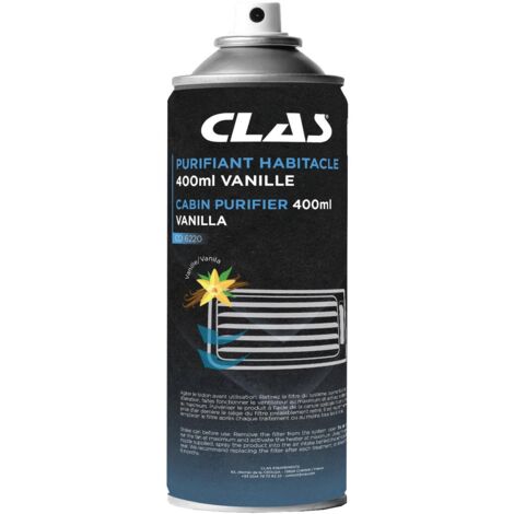 Spray purifiant conduits d'air et habitacle 400ml vanille - CO 6220 - CLAS Equipements