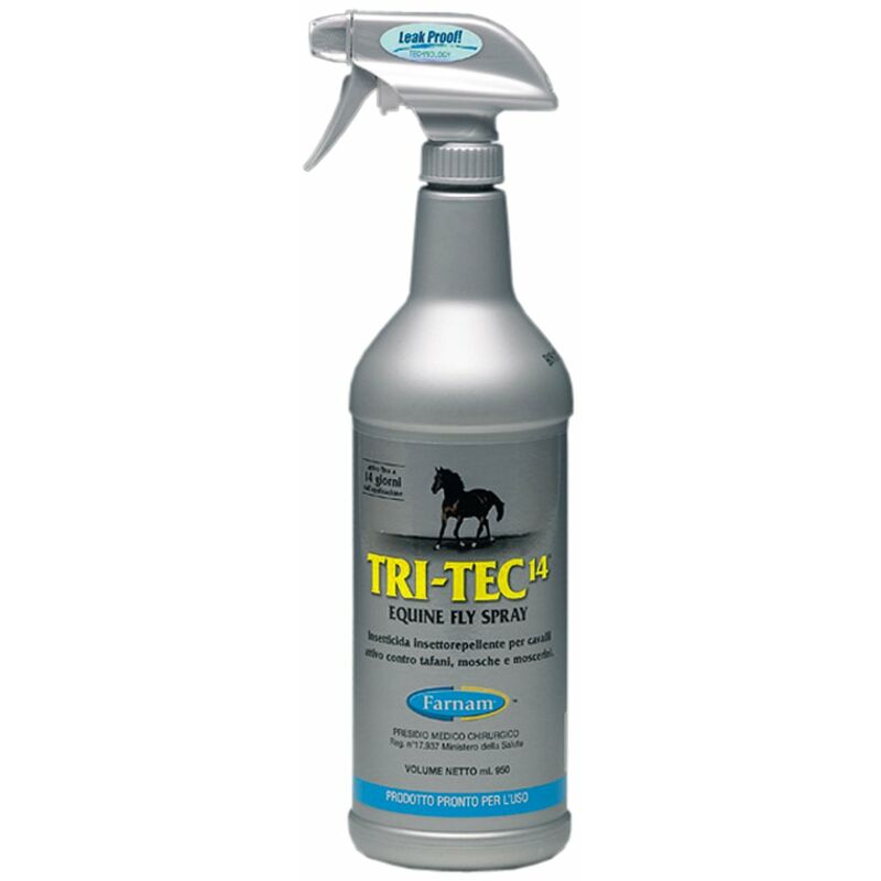 TRI-TEC 14 insectifuge insecticide pour chevaux contre les taons, les mouches et les insectes volants avec écran solaire 946 ml