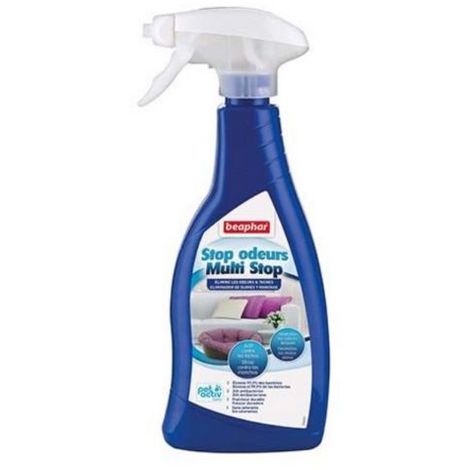 Spray Stop Odeurs et élimine les taches Désignation : Spray stop odeurs Conditionnement : 500 ml Beaphar 13396