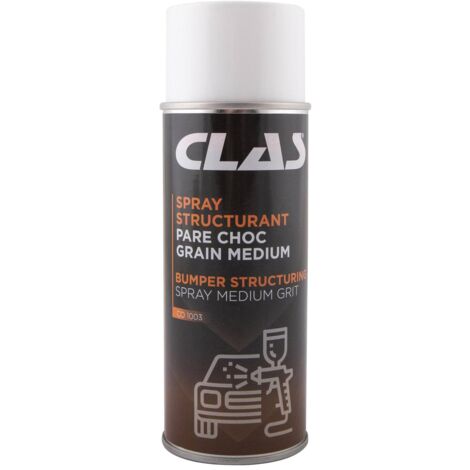 Spray structurant pare choc grain médium 400mL spécial carrosserie - CO 1003 - CLAS Equipements
