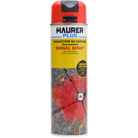 Spray  vernice tracciante rosso fluorescente 500 ml.