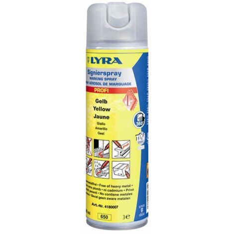 Spraydose Signierspray gelb 500 ml