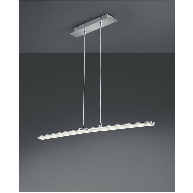 Defibrico - Suspension Moderne Spread Led Dimmable Chrome L140 cm Trio Lighting
