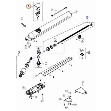SPREG03100 Déclencheur de moteur pneumatique – Pièce de rechange pour moteurs NICE 200/400 – Performance optimale pour systèmes pneumatiques