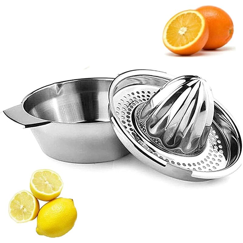 Image of Spremiagrumi in acciaio inox, spremiagrumi per arance, spremiagrumi portatile per lime, accessorio per utensili da cucina Robusto spremiagrumi