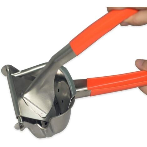 Spremiagrumi manuale in acciaio inox 18/8 con manico arancione, spremiagrumi di alta qualità, spremiagrumi a mano, estrattore di agrumi per impieghi gravosi