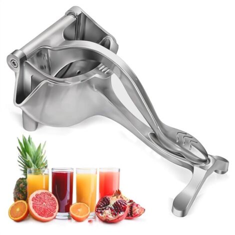 Spremiagrumi manuale in lega di alluminio - Spremiagrumi portatile, impugnatura ergonomica, facile da usare, lungo 25 cm, capacità 0,6 L, estrazione efficiente di agrumi e altri frutti