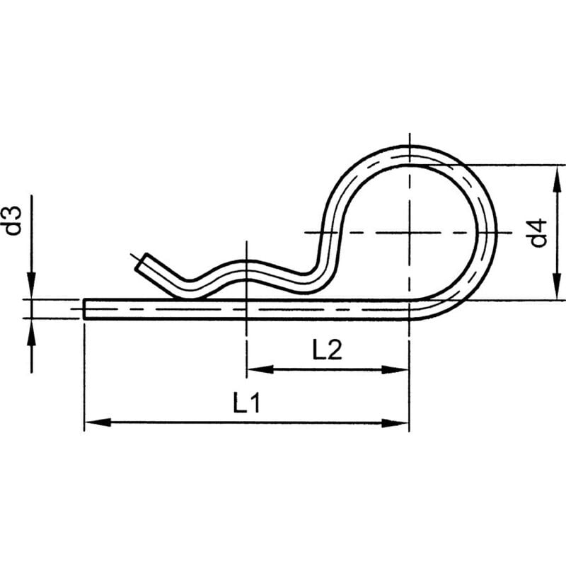 4MM Single Spring Cotter Pin A4- you get 5 - Qualfast