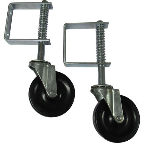 Spring Loaded Gate Wheels 4" x2 (Heavy Duty Sliding Fence Support Jockey Door 100MM)