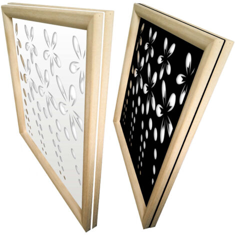 SPRING - Moduli Decorativi in Legno e PVC - Colore: bianco - Misura: 73x73 cm