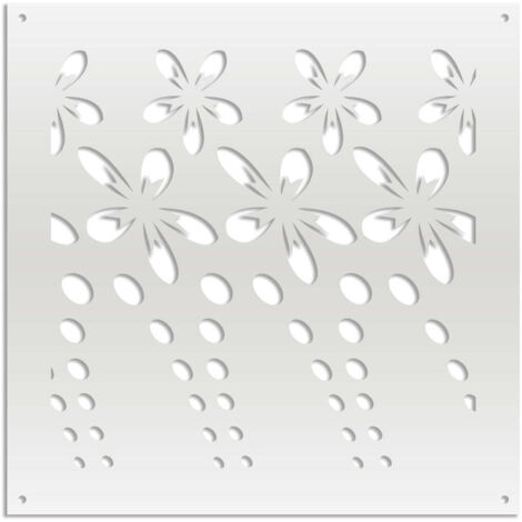 SPRING - Pannello in PVC traforato - Parasole - Colore: bianco - Misura: 48x48 cm
