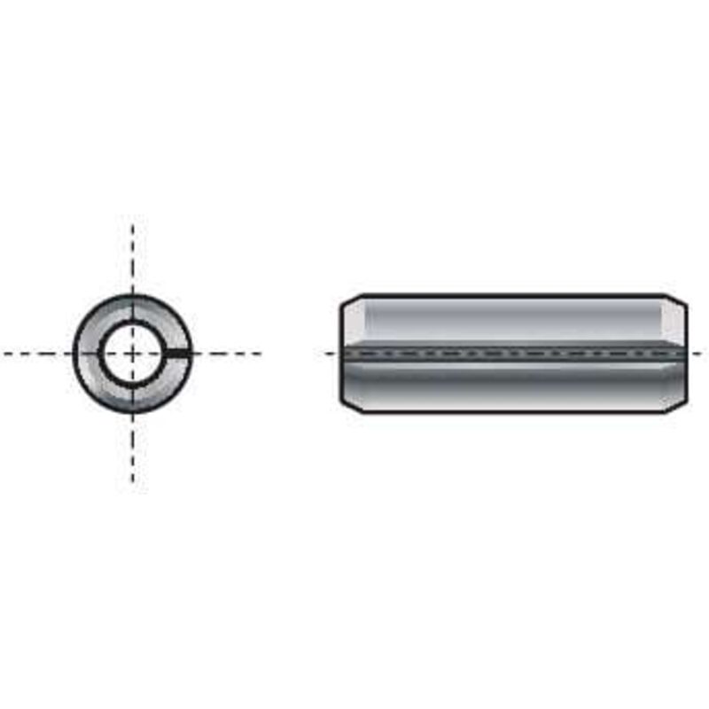 Qualfast - 6X70MM Slotted Straight Pin Spring-type H/Duty