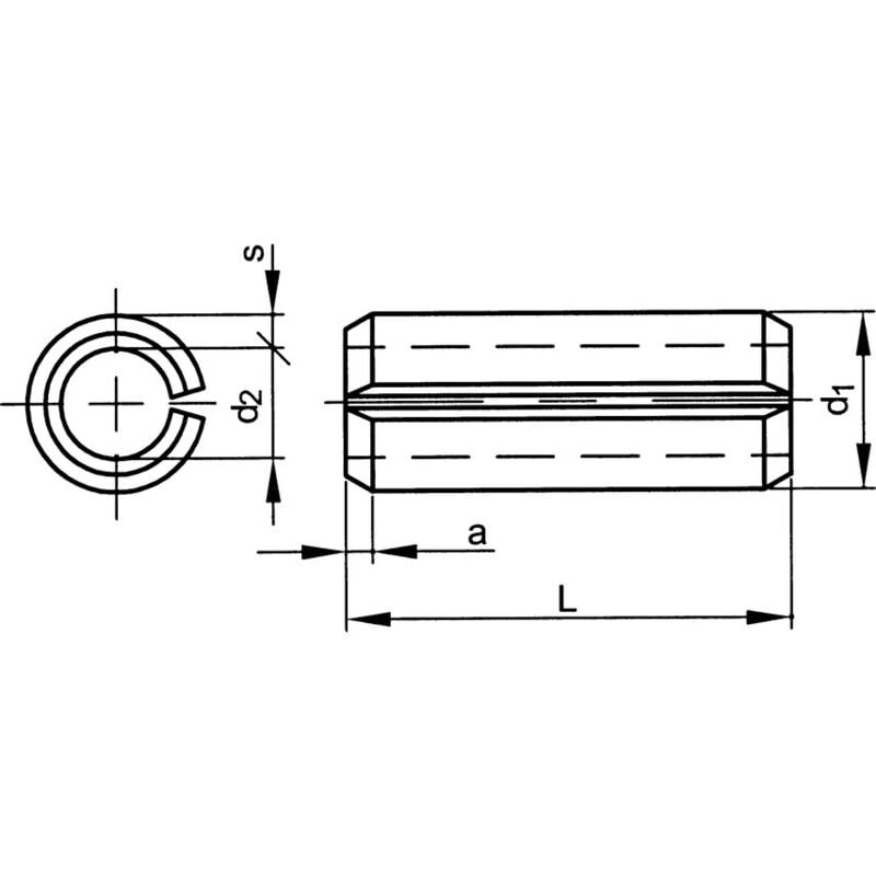 Qualfast - 3X22MM Slotted Straight Pin Spring-type L/Duty- you get 50