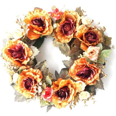 Spring wall wreath – small, hanging, outdoor, festive decoration