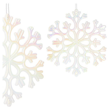 SPRINGOS Albero di Natale Appendino Fiocco di neve 15 cm Albero di Natale Ornamento Appeso Decorazione