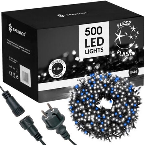 Springos Luces para árbol de Navidad de exterior multicolor 31,5 m 301 - 500 LED