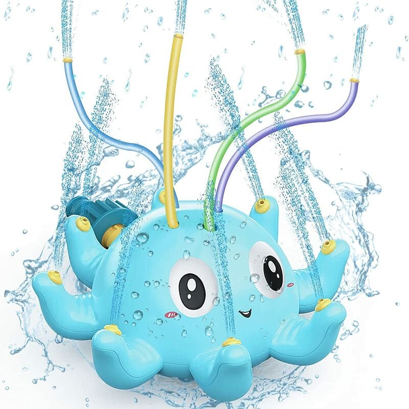 Sprinkler for Kids, Octopus Water Toys with 12 Water Outlets Outside Water Wiggler Toy Summer Backyard Garden Hose Water Spray Toys for Toddlers Kids