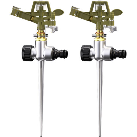 Sprinkler Irrigation Lawn Ground Spike Watering Range up to 26 360 ° Spray Nozzle Male Coupling for Standard Systems