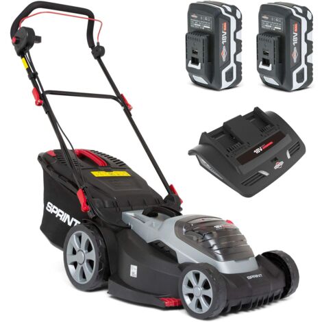 Sprint Rasaerba 440P18V a 2x Batteria 18V (36V) agli Ioni di Litio, Larghezza Taglio 44cm, fino a 640 m2, Incluso 2 Batteria da 5Ah e Doppio Caricabatteria