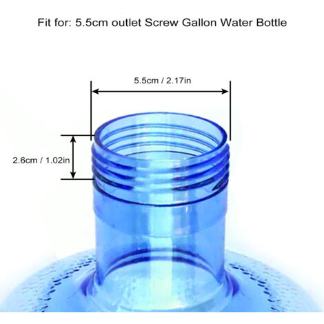 Spritzschutzverschlüsse für Gallonen-Wasserflaschen, 5er-Pack – Blaue Kunststoff-Ersatzverschlüsse (Ø 5,5 cm) – 5er-Pack