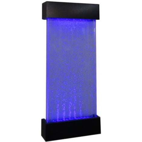 VENTE-UNIQUE Sprudelnder Säulenbrunnen mit farbwechselnder LED-Beleuchtung - H. 122 cm - CECILY