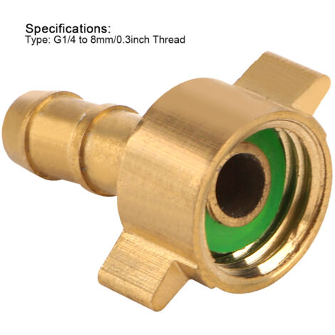 Sprühanschluss aus Edelstahl G1/4 auf 8 mm für Gartenschläuche