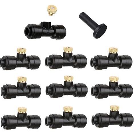 Sprühdüsen aus Messing für Außenkühlsysteme, Gartenbewässerung und Bewässerung, 6 mm, 10er-Packung