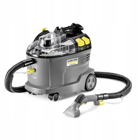 Sprühextraktionsgerät KÄRCHER Puzzi 8/1: Kraftvoller Waschsauger mit ergonomischer Polsterdüse für fasertiefe Reinigung von Polstern & Fleckentfernung auf textilen Flächen – robust, langlebig, effizie