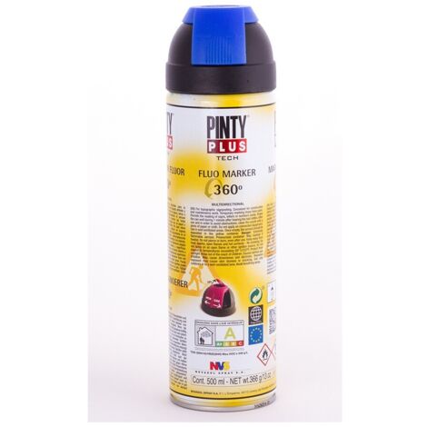 Sprühfarbe PintyPlus Tech Marker 360° Blau 650cc T118