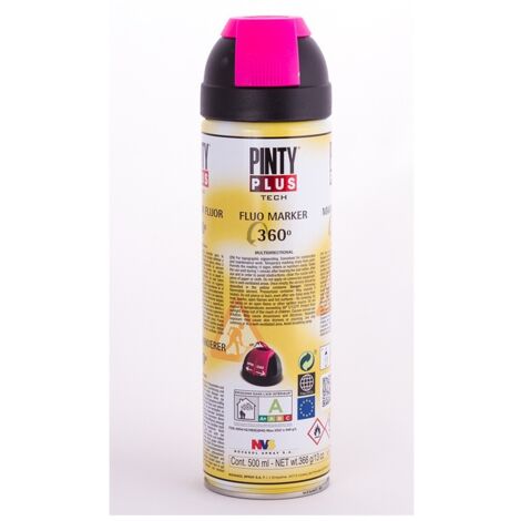 Sprühfarbe PintyPlus Tech Marker 360° Fuchsia 650cc T184