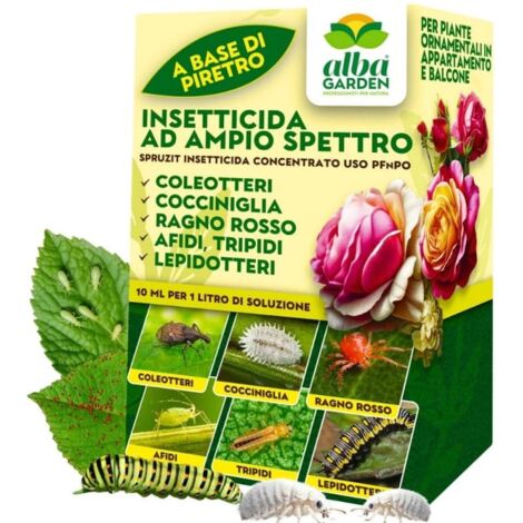 Spruzit Concentrato Protezione dai Parassiti delle Piante Floreali e Ornamentali, Rapida e Buona Efficacia, Contro Afidi, Ragnetto Rosso, Tripidi, Mosche Bianche, Cocciniglie 10 ml