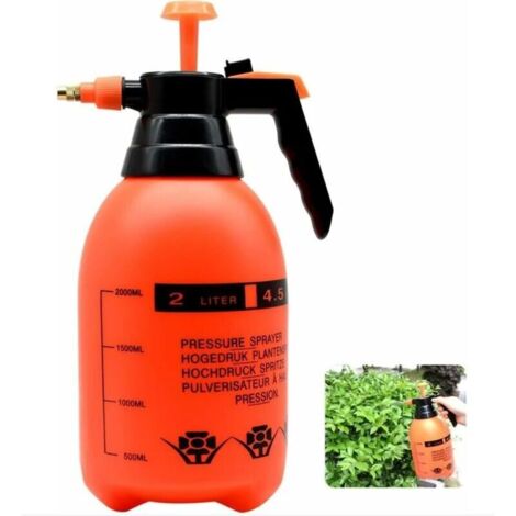 Spruzzatore a pressione da 2 litri con ugello regolabile in ottone, atomizzatore a pompa di alta qualità, per piante da interno e da giardino (2 litri)