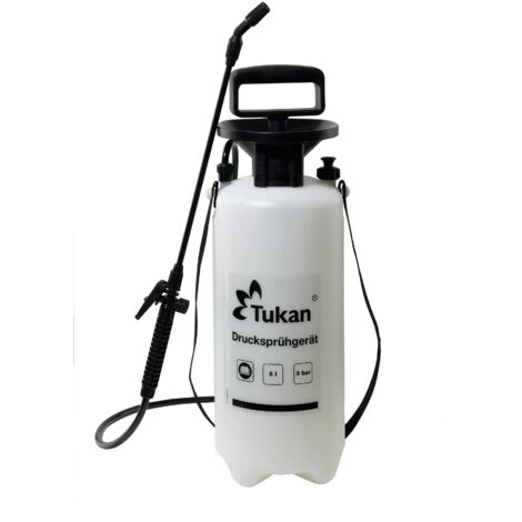 Spruzzatore a pressione TUKAN da 5 litri, Nebulizzatore da giardino per la protezione delle piante, Capacità di riempimento 5L, Bottiglia spray per piante, Spruzzatura efficiente per casa e Giardino