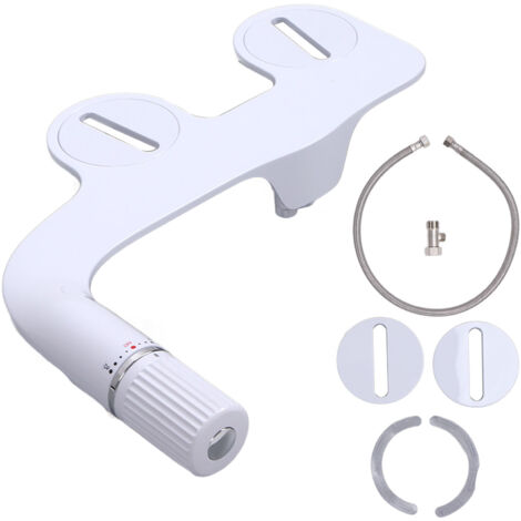 Spruzzatore bidet a doppio ugello dal design ultra-fine, spruzzatore d'acqua bidet versatile per il bagno domestico con ugello a pressione dell'acqua regolabile