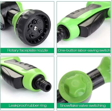 Spruzzatore di schiuma da giardino, tubo da giardino, dispenser di sapone, pistola per lavaggio auto, pistola per lavaggio animali domestici, pistola doccia, pistola per lavaggio piante